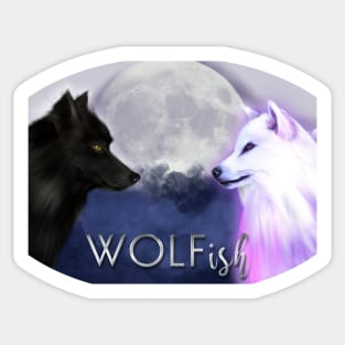 Hunter and Sierra Wolves Sticker